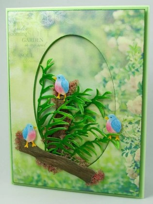 Frantic Stamper Cutting Die- Bird on a Willow Branch