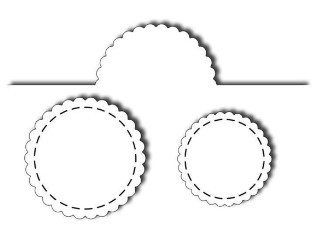 Frantic Stamper Cutting Die- Bump Card- Scalloped Circle