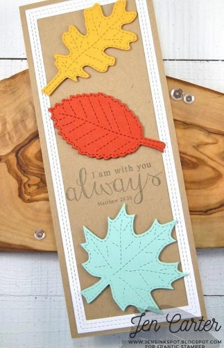 Frantic Stamper Cutting Die- Stitched Fall Leaves