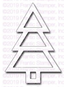 Frantic Stamper Cutting Die- Shaker Christmas Tree