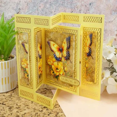 Hunkydory Crafts 350gsm Cards & Envelopes- Foiled Pattern Kinetic Cards