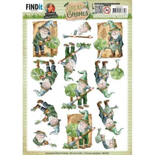 Find it Trading- Yvonne Creations- Great Gnomes- Garden Gnomes SB10923