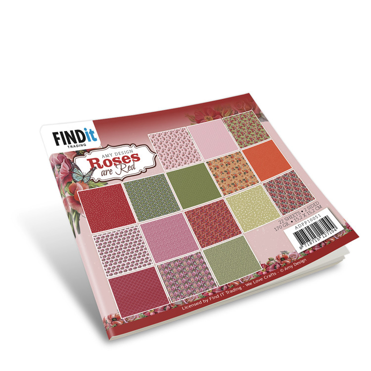 Find It Trading Amy Design 6"x6" Paper Pack- Roses are Red ADPP10051