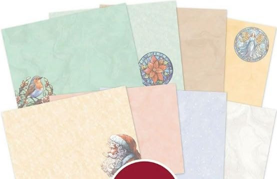 Hunkydory Crafts Stained Glass Christmas Luxury Card Inserts SGC102