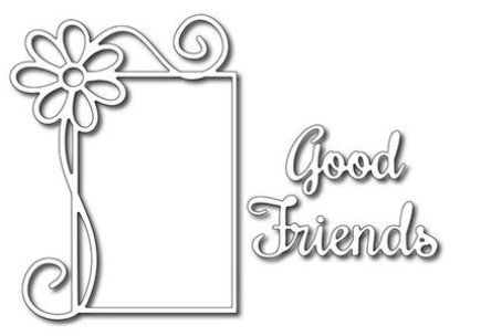 Frantic Stamper Cutting Die- Good Friends Daisy Frame (set of 4 dies)
