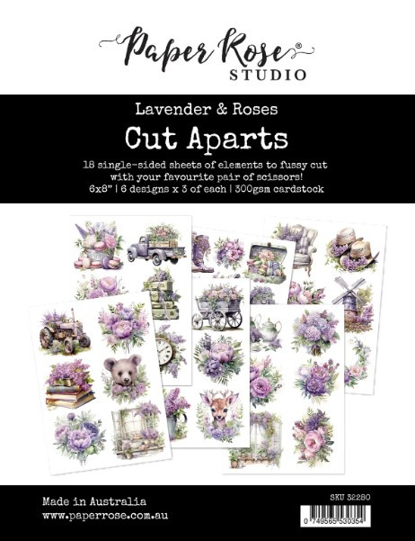 Paper Rose- Cut Aparts - Lavender & Roses