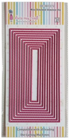 Dress My Craft Dies- Mini Stitched Slimline Die- 10pc