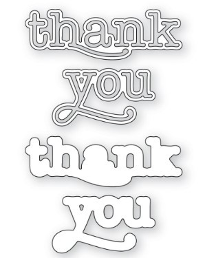 Memory Box 100% Steel Thank You Daily Script Cutting Die- 94655