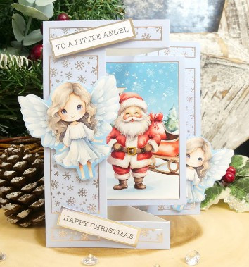 Hunkydory Crafts 350gsm Cards & Envelopes- Christmas Foiled Pattern Kinetic Cards