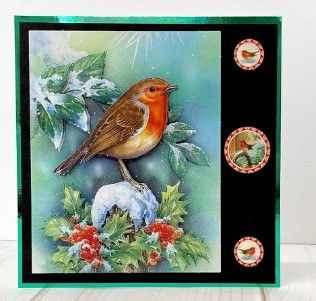 Katy Sue Design- Die Cut Decoupage- Christmas Robin (Set of 3)