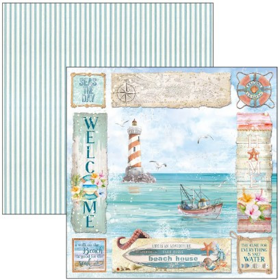 Ciao Bella 12"x 12" Paper Pad- 12 Double-sided papers- Summer Breeze