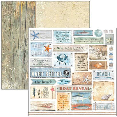 Ciao Bella 12"x 12" Paper Pad- 12 Double-sided papers- Summer Breeze