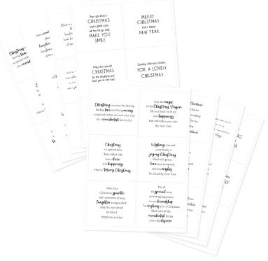 Katy Sue Designs- Kanban Crafts- Christmas Verses Peelables, 48 stickers