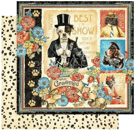 Graphic 45- Well Groomed 12x12 paper- 25 pk- Well Groomed