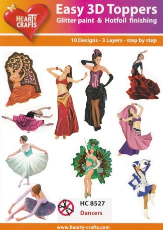 Hearty Crafts- Easy 3D Toppers Dancers- 10 designs