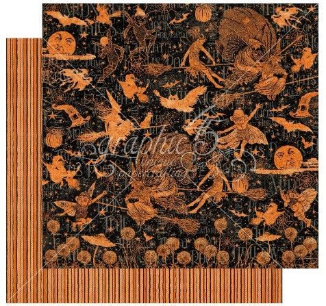 Graphic 45- Midnight Tales 12x12 paper- 2 pk- Full Moon