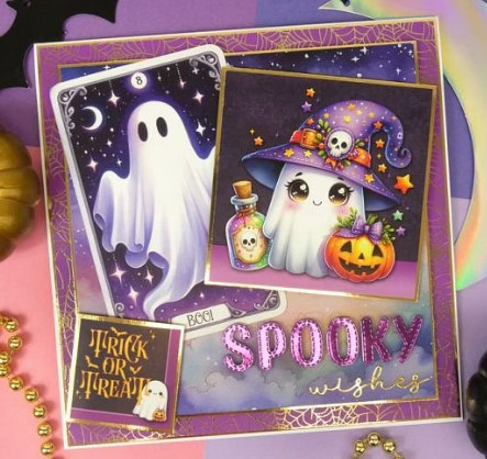 Hunkydory Crafts- Wonderful Webs Luxury Foiled Edge-to-Edge Cardstock LFC175