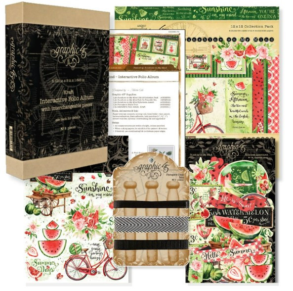 Graphic 45 Album Kit 2024- Sunshine on My Mind- Interactive Folio Album