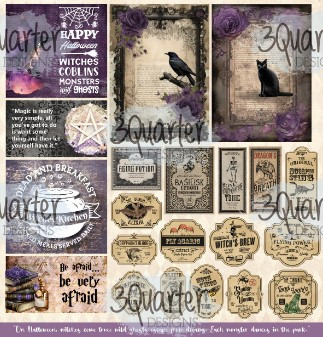 3Quarter Designs- Magic Potion- 12x12 Designer Paper & Diecuts Collection