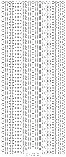 Starform GLITTER TRANSPARENT SILVER N7010 BORDERS ASSORTED Stickers Peel Outline