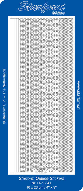Starform MINI ASST BORDERS Silver 841 Peel Stickers