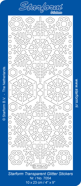 Starform Glitter Gold 7054 Large Ice Crystals Stickers Peel