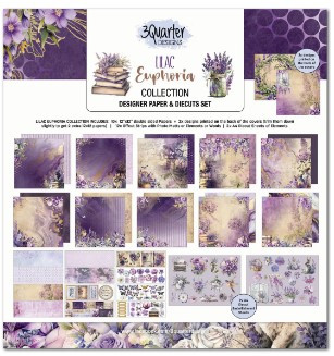 3Quarter Designs- Lilac Euphoria- 12x12 Designer Paper & Diecuts Collection