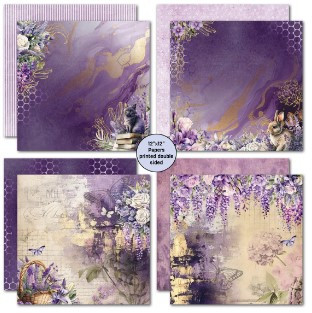 3Quarter Designs- Lilac Euphoria- 12x12 Designer Paper & Diecuts Collection