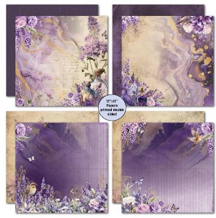 3Quarter Designs- Lilac Euphoria- 12x12 Designer Paper & Diecuts Collection