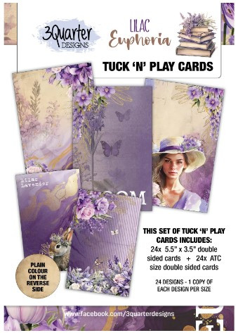3Quarter Designs- Lilac Euphoria- Tuck "N" Play Cards