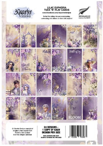 3Quarter Designs- Lilac Euphoria- Tuck "N" Play Cards