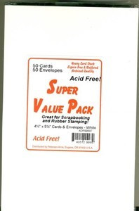 50 White A2 Cards & Envelopes 5.5x4.25 Super Value Pack