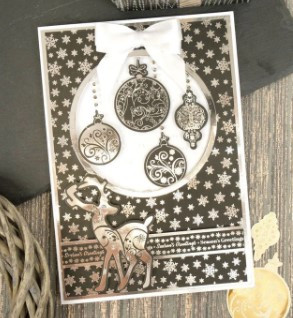 Hunkydory Crafts A4 Christmas Stickables Self-Adhesive- Foiled Baubles