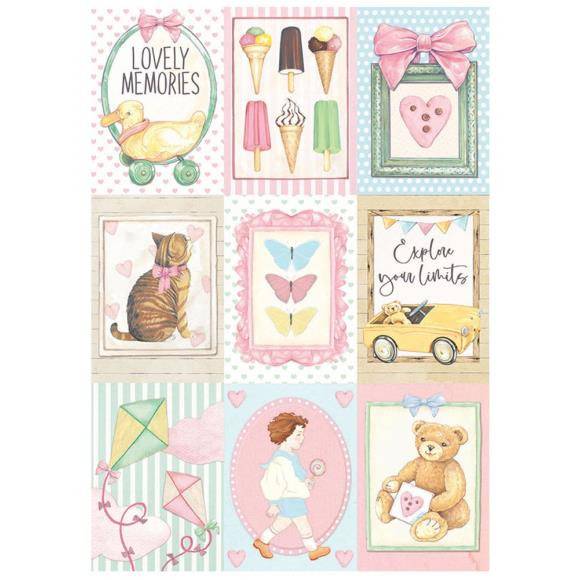 Stamperia Rice Paper Sheet A4 - Day Dream- Small Cards