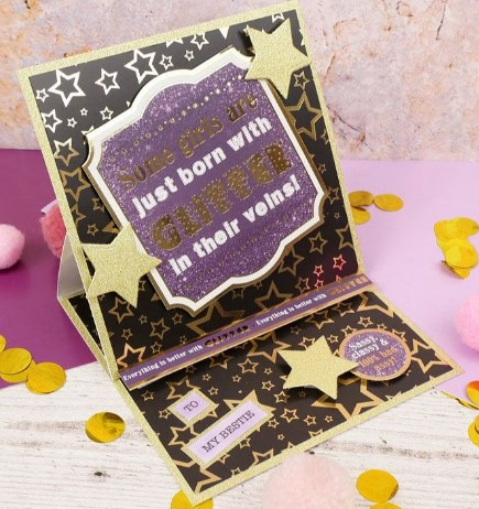 Hunkydory Crafts Humour Luxury Card Topper- Treat Yourself HUNHUM707