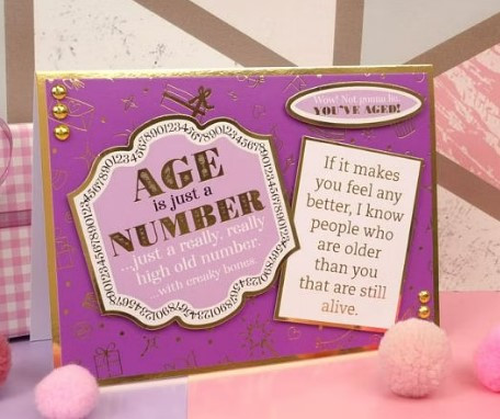 Hunkydory Crafts- Humour- Happy Days Luxury Foiled Edge-to-Edge Cardstock LFC177