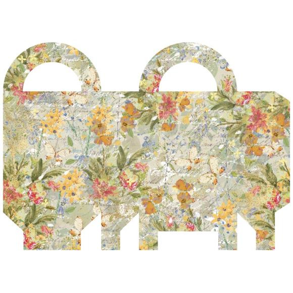 Crafter's Companion Die-Cut Gift Bag Pad- Vintage Summer 36 Bags & Matching Tags- 180 gsm