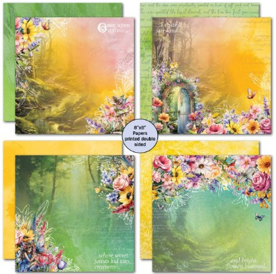 3Quarter Designs- Visiting Fairyland- 8x8 Paper Pack