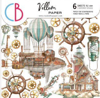 Ciao Bella Vellum Fussy Cut 6x6 Papers 6/pkg - Coral Reef