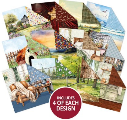 Hunkydory Crafts- Brilliant Backgrounds 8x8 Paper Pad- Dog Tales