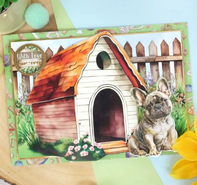 Hunkydory Crafts- Brilliant Backgrounds 8x8 Paper Pad- Dog Tales