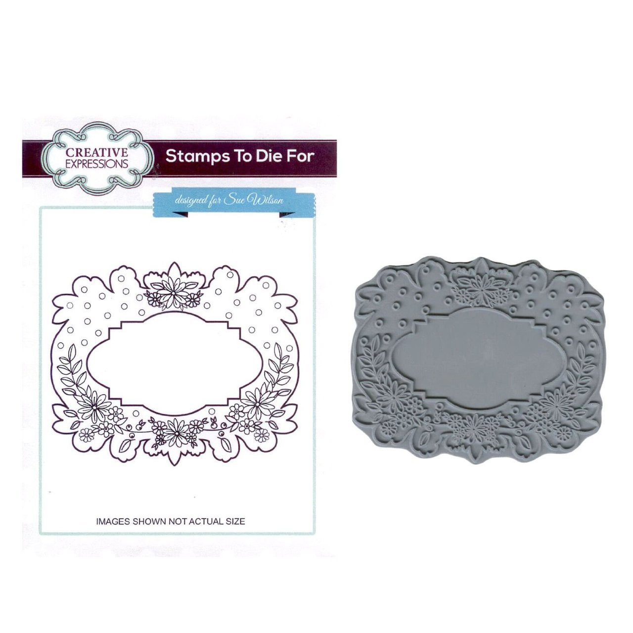 Creative Expressions Pre-Cut Rubber Stamp Sue Wilson UMS591 Floral Garland