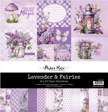 Paper Rose 12x12 Paper Collection - Lavender & Fairies