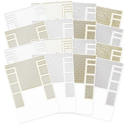 FSC104 Hunkydory Crafts 350gsm Cards & Envelopes- Foiled Pattern Stepper Cards Ink Me! Selection