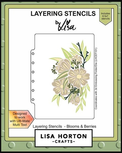 Lisa Horton Crafts- Layering Stencils- Blooms & Berries
