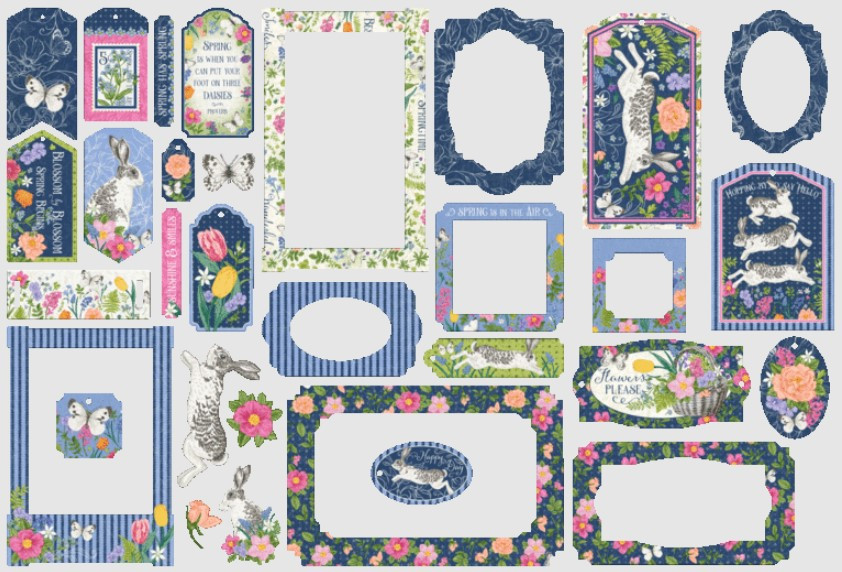 Graphic 45- Chipboard Tags & Frames- Spring is in the Air