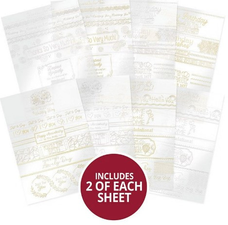 Hunkydory Crafts Luxury Foiled Acetate- Card Wraps LFACW101
