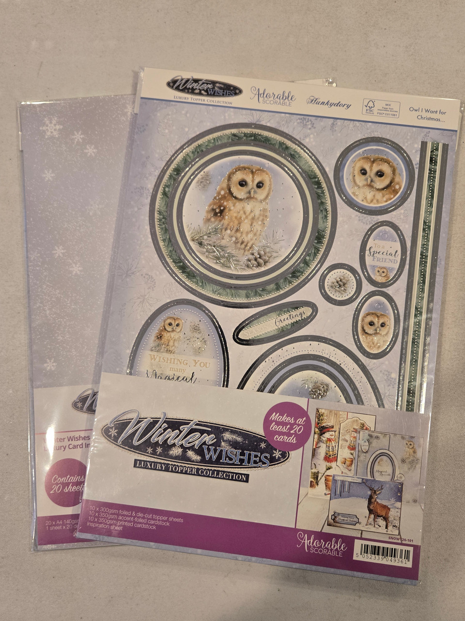 Hunkydory Crafts Winter Wishes 2020 Luxury Topper Collection -- 10 Topper Sets + Matching Inserts