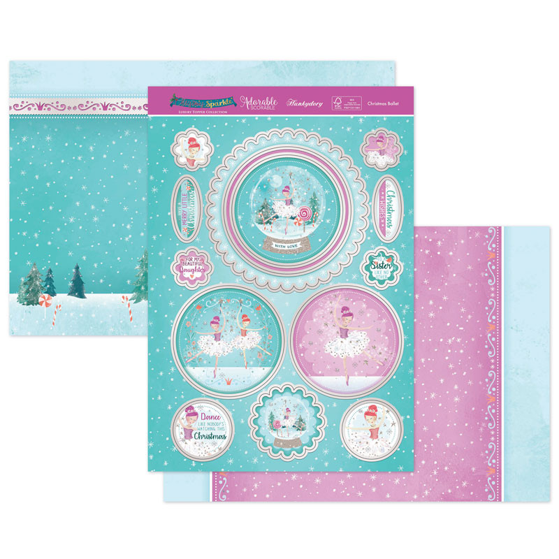 Hunkydory Crafts Christmas Sparkle 2020 Luxury Topper Collection ELEG20-101 + Matching Inserts