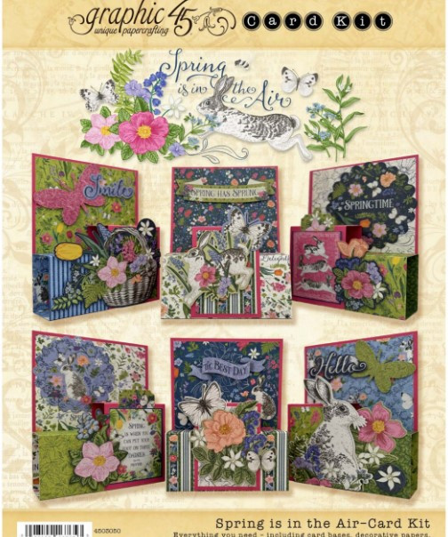Graphic 45 Card Kit 2025 Spring is in the Air - Pop-up Card Set